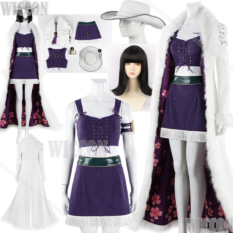 Anime Cosplay Long Black Hair - Costume de cosplay Nico du film