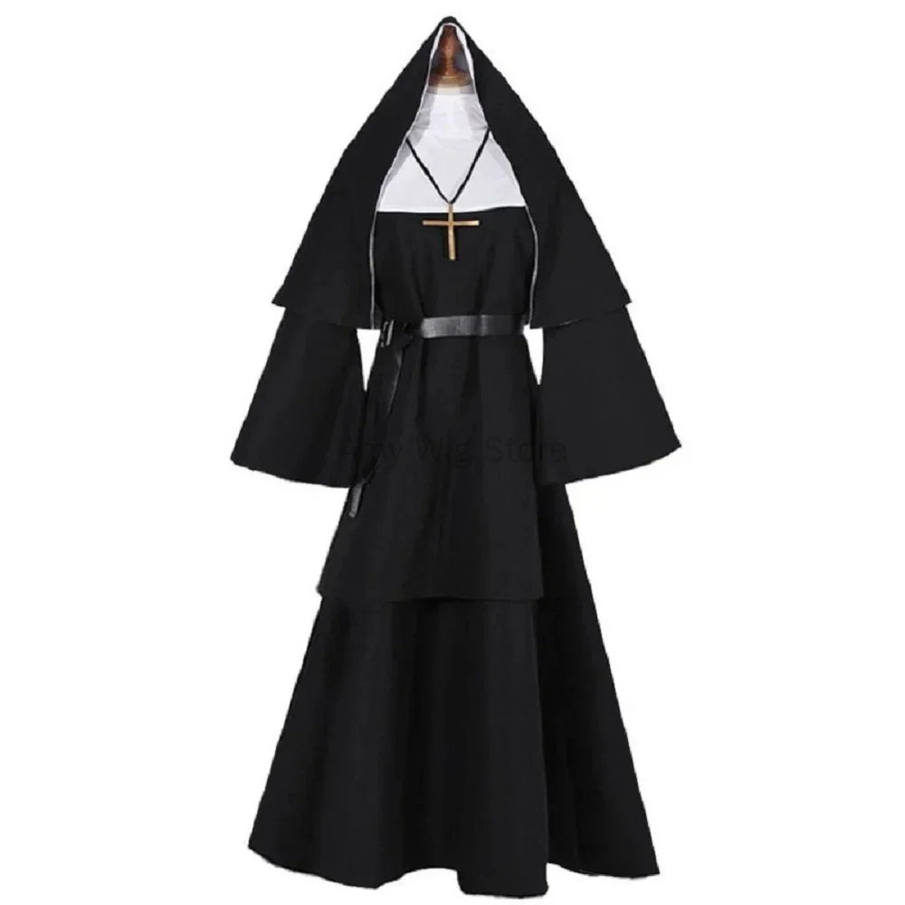 Anime Cosplay Nun - Costume de nonne pour femme, tenue