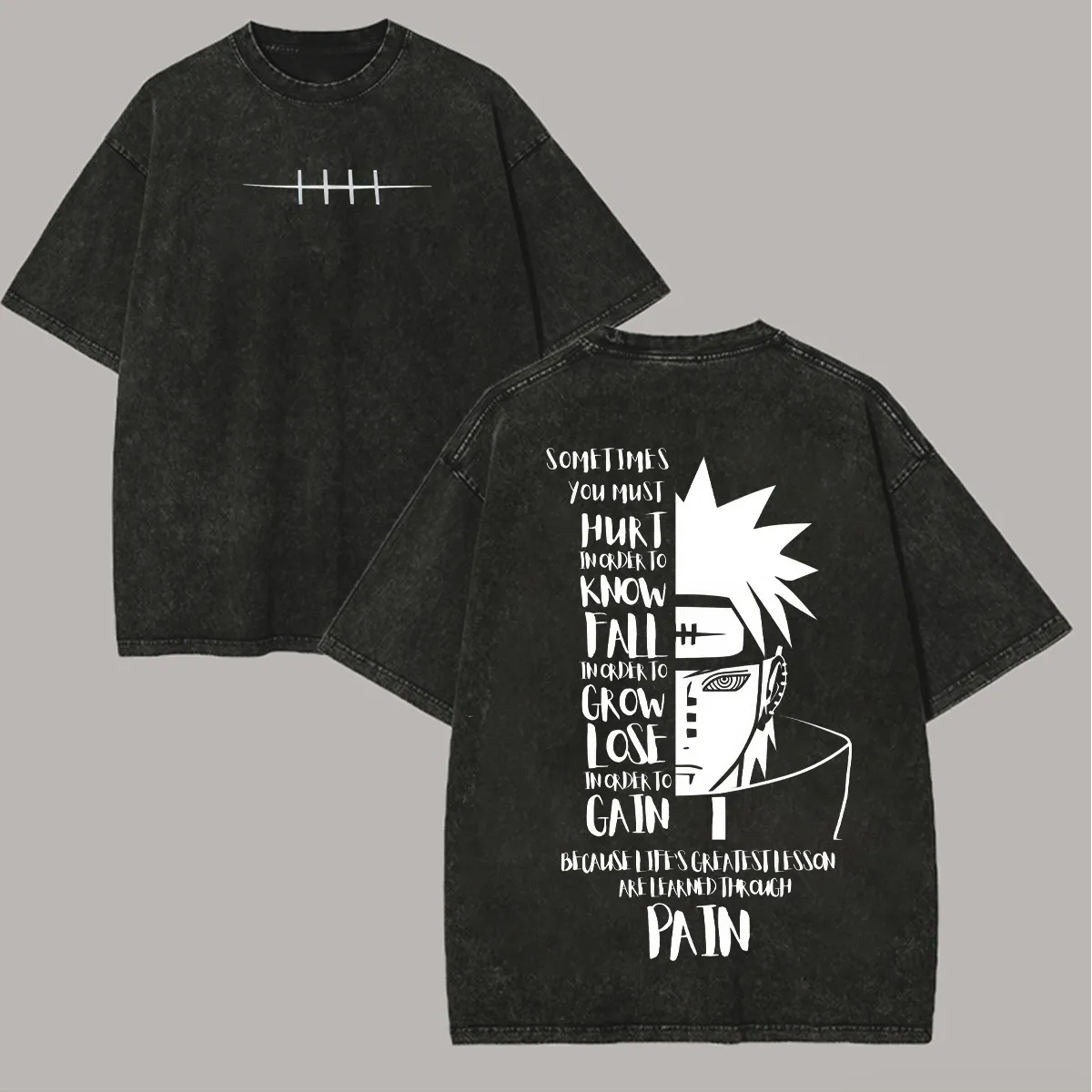 Anime Cosplay Quotes - T-shirt Naruto Pain avec citation Nagato,