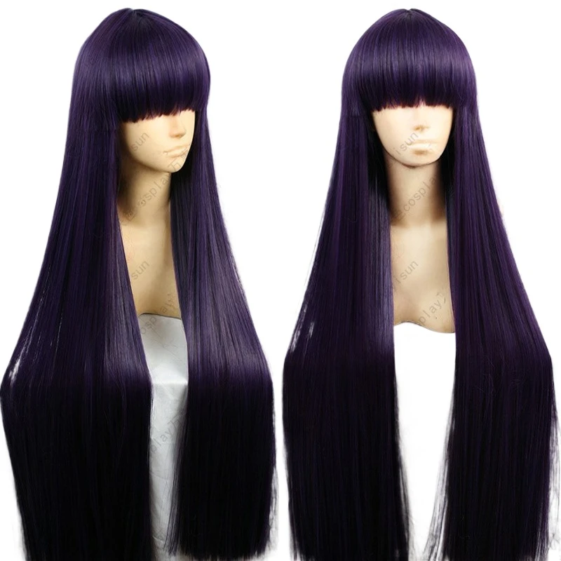 Anime Cosplay Long Black Hair - Sailor Mars Rei Hino 100CM longue