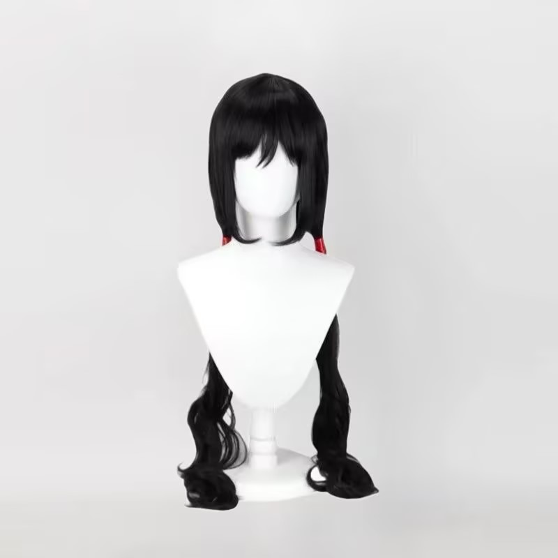 Anime Cosplay Long Black Hair - Perruque de Cosplay synthétique longue résistante