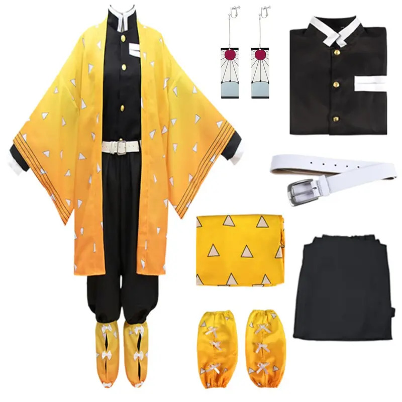 Cosplay Anime Zenitsu - Nouveau Halloween Cosplay Anime démon tueur