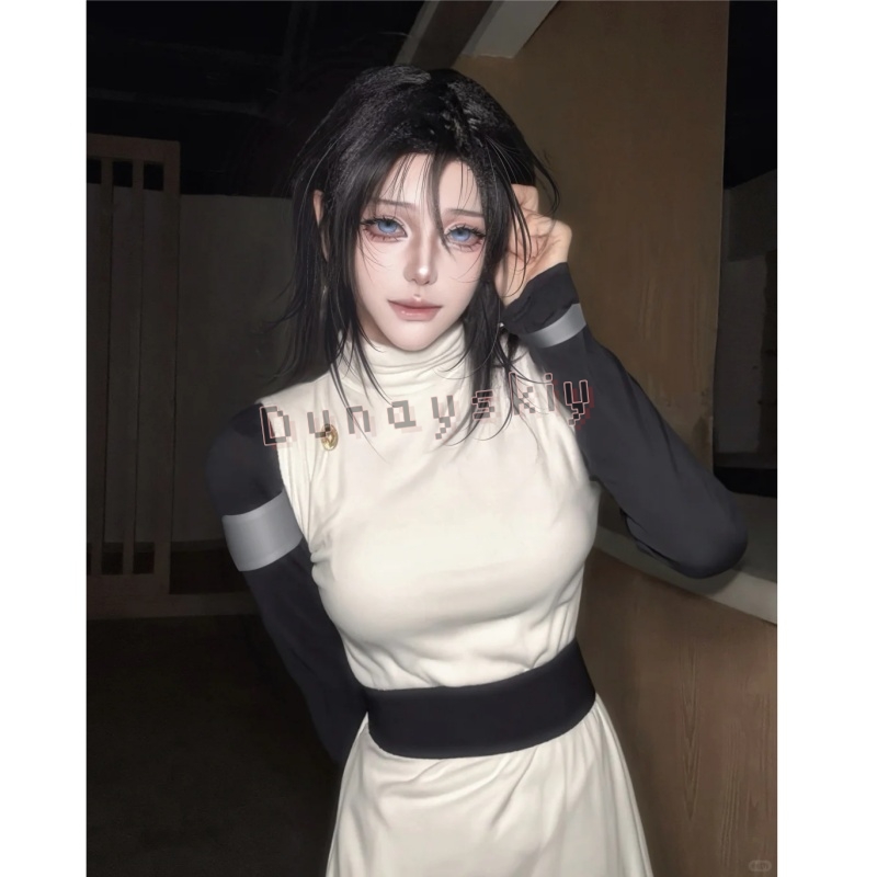 Cosplay Anime Yuki - Costume Yuka Okkozsusu, robe longue blanche,