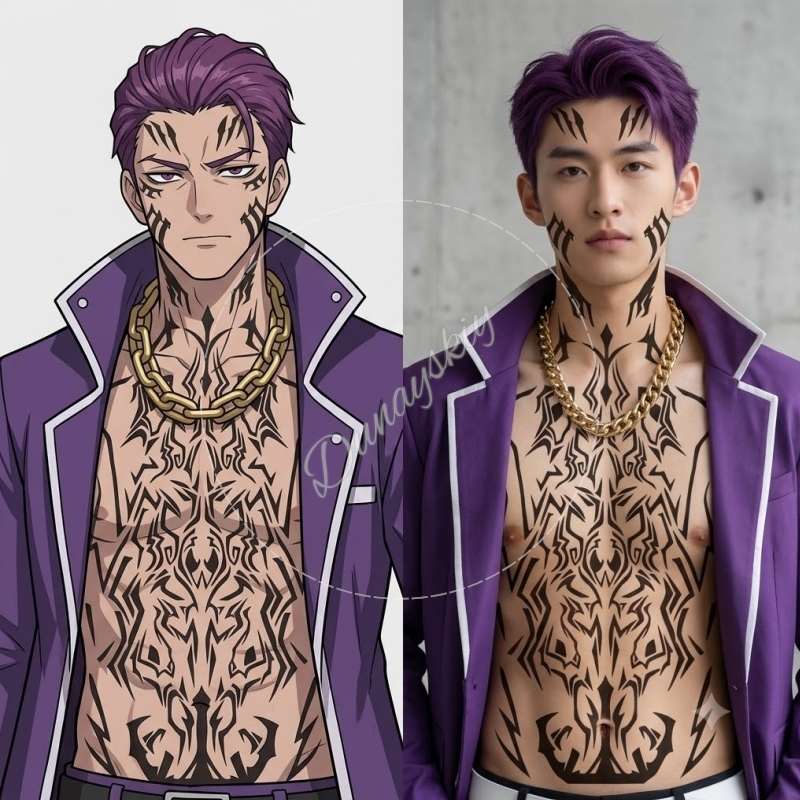 Matthias Ricardo Motif tribal  - Anime Cosplay Face avis et prix