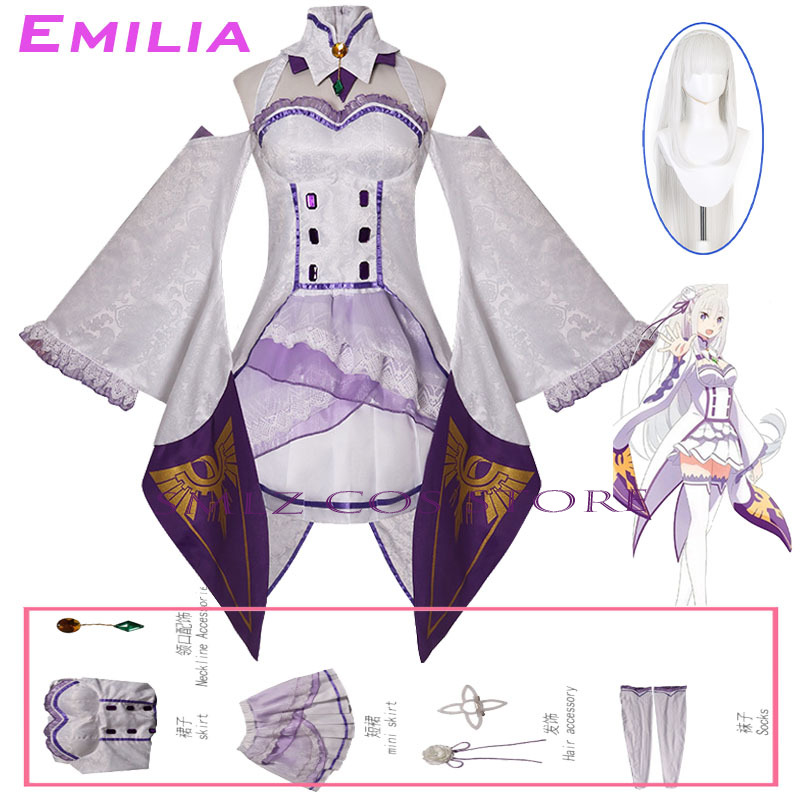 Costume de cosplay Emilia Anim - Cosplay Anime Women avis et prix
