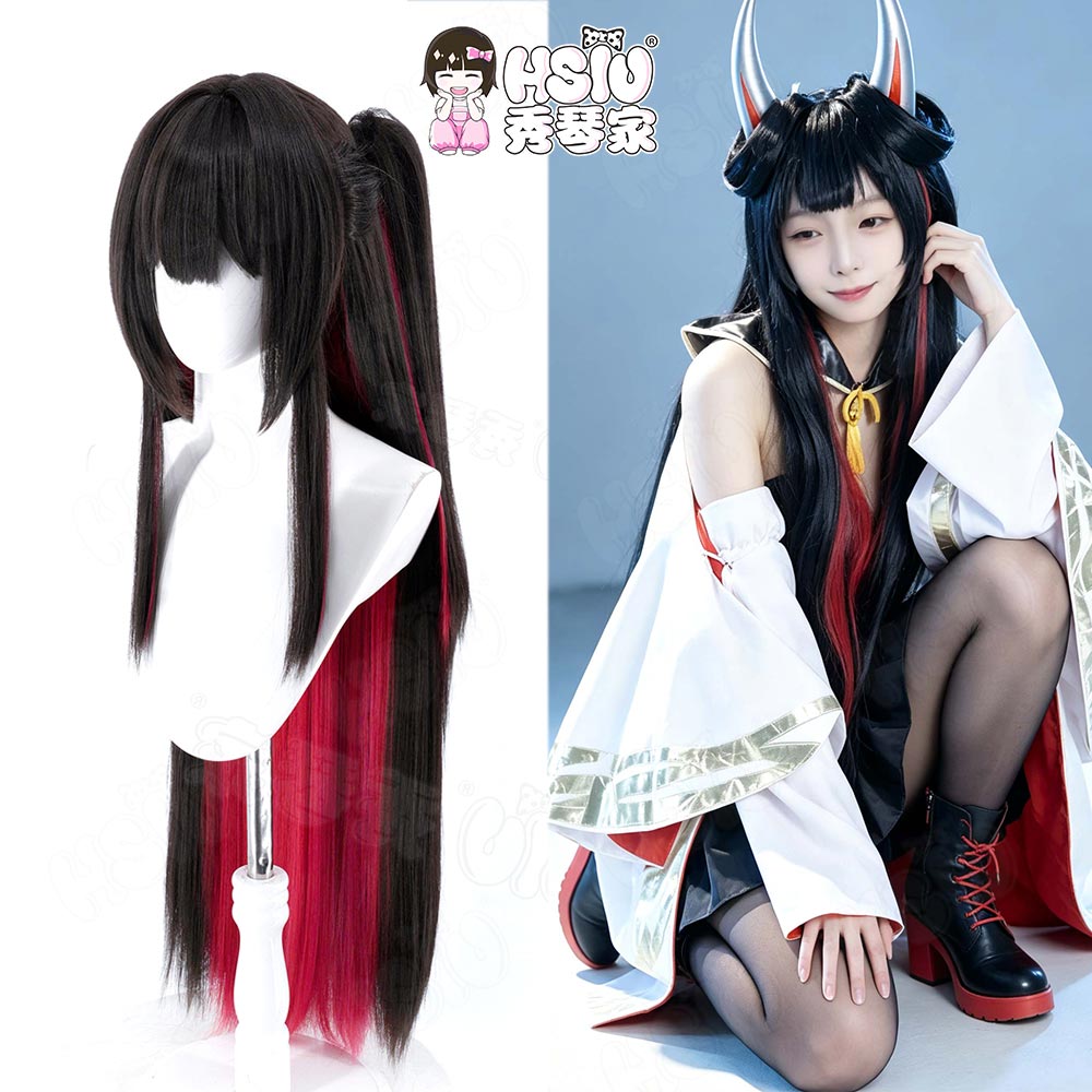 Perruque de cosplay HSIU Game  - Anime Cosplay Long Black Hair avis et prix