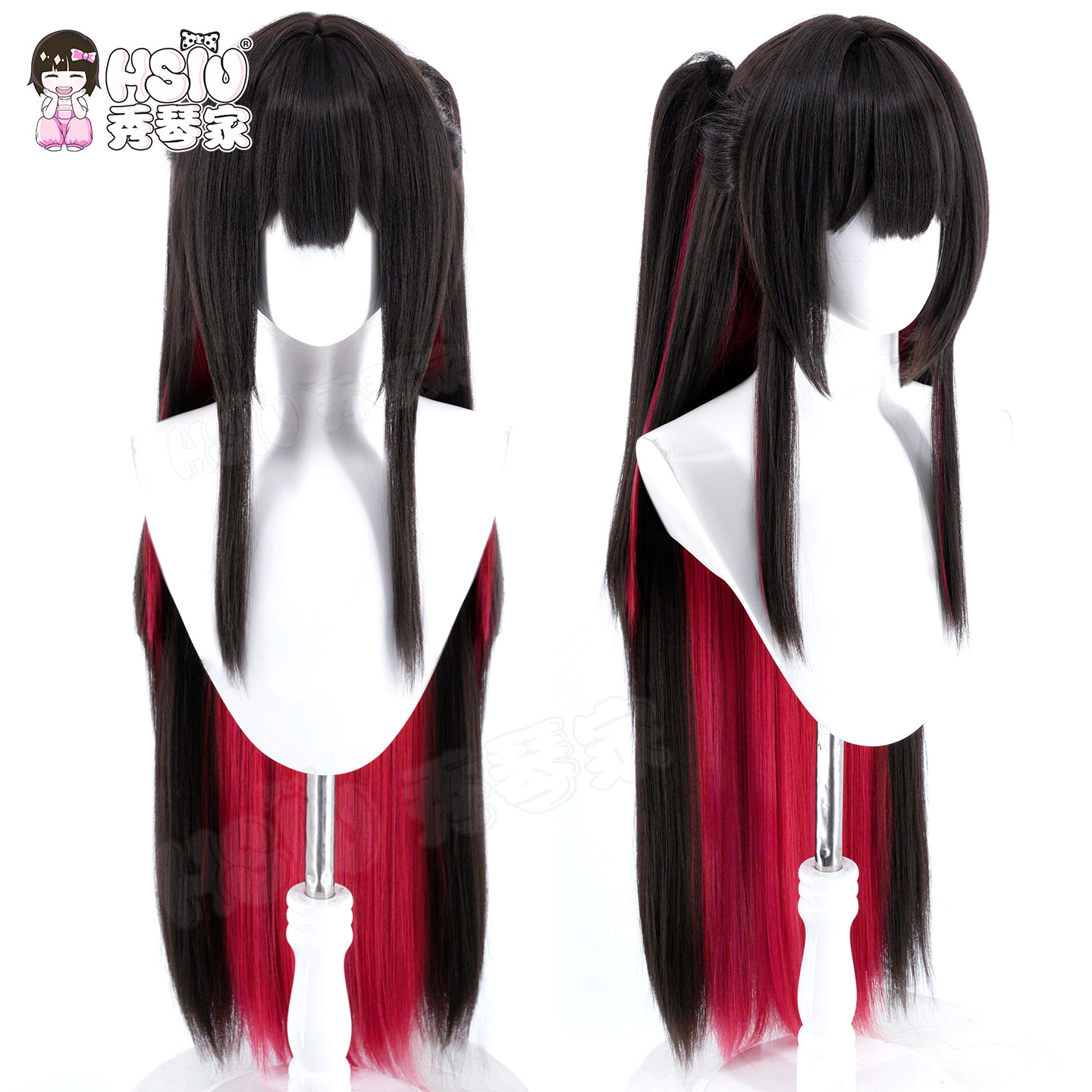 Perruque de cosplay HSIU Game  - Anime Cosplay Long Black Hair avis et prix
