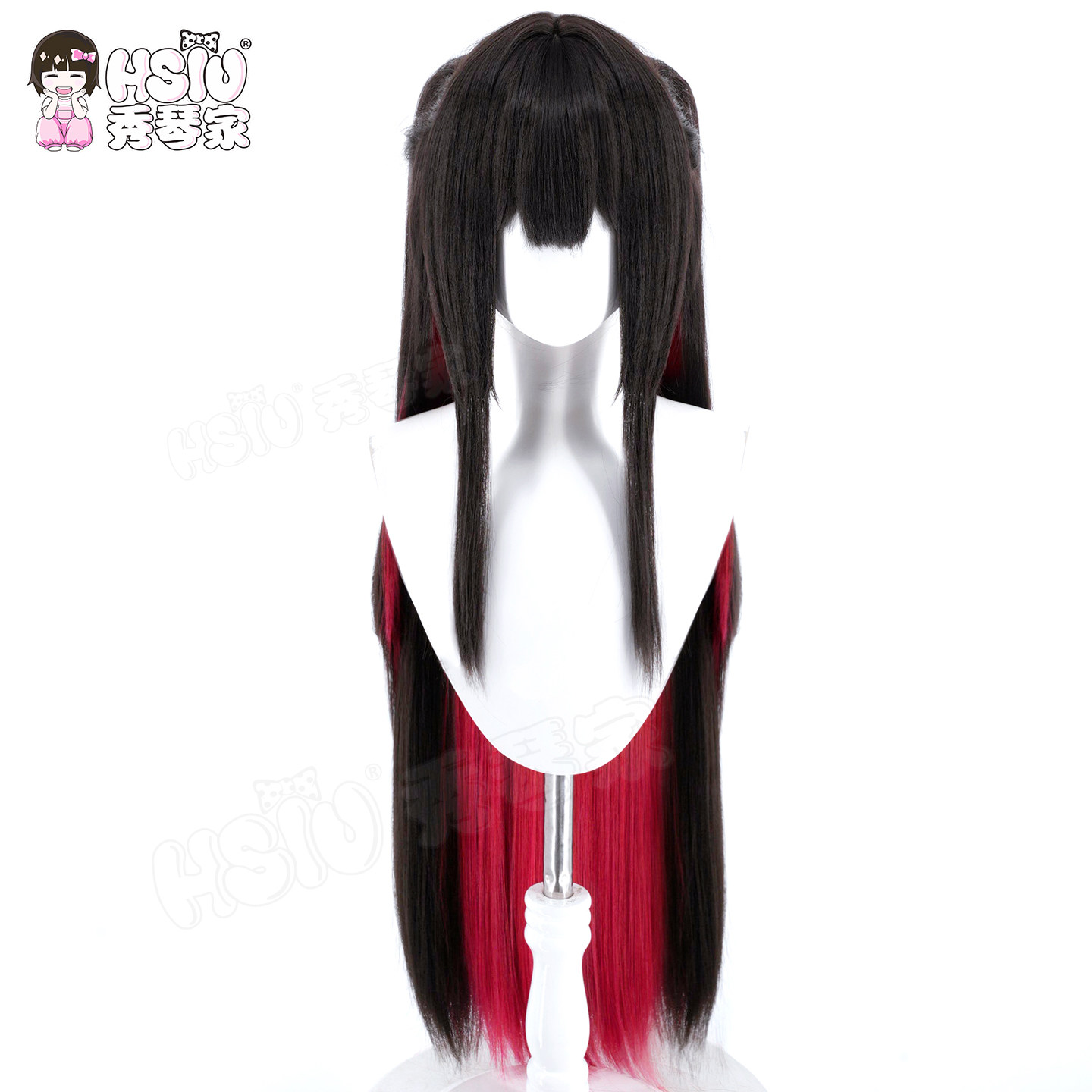 Perruque de cosplay HSIU Game  - Anime Cosplay Long Black Hair avis et prix
