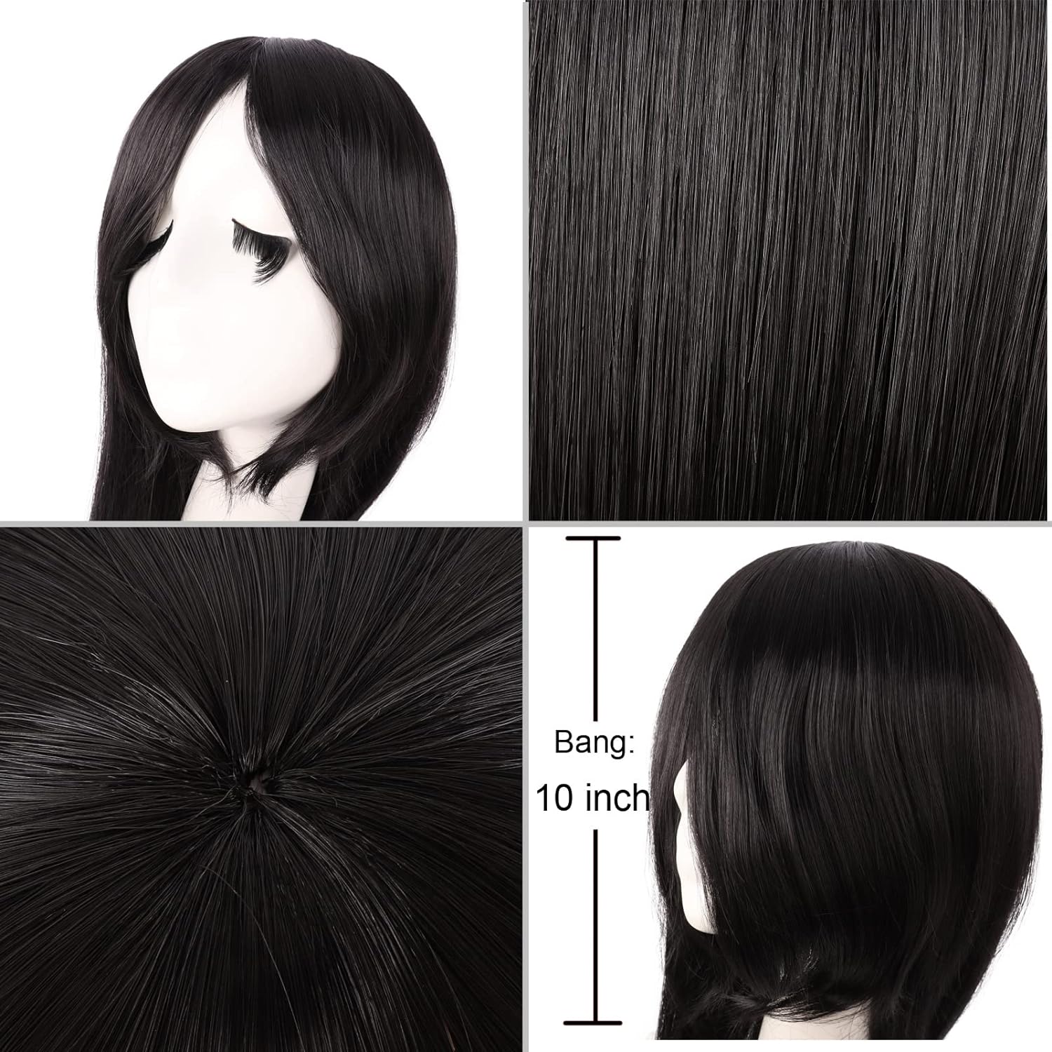 Perruque de Cosplay synthétiqu - Anime Cosplay Long Black Hair avis et prix