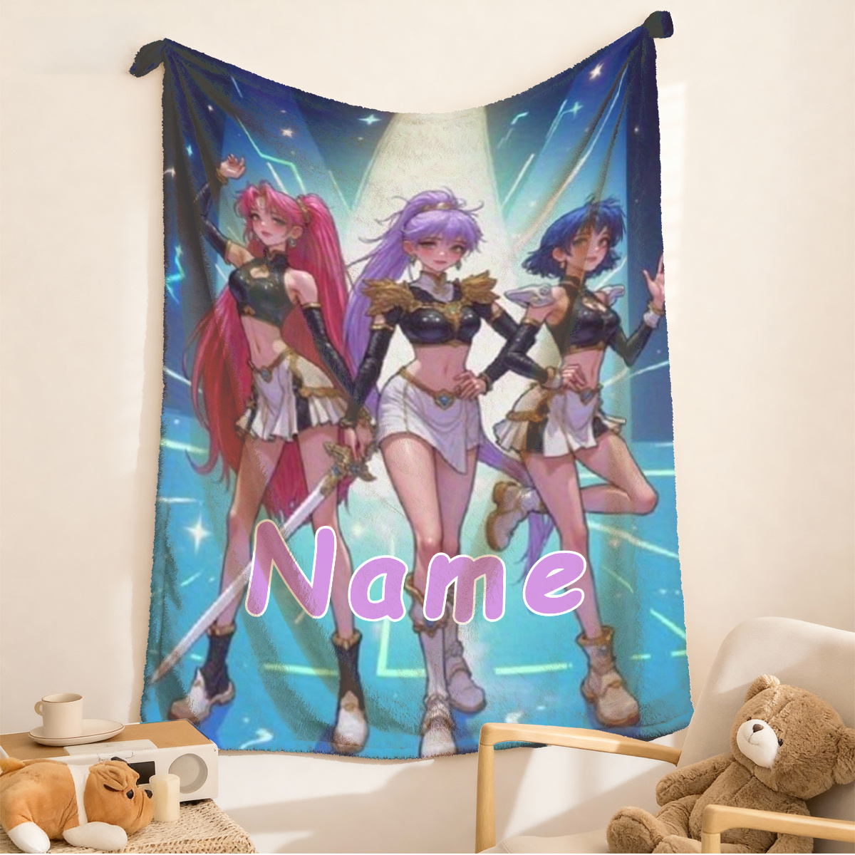 Couverture personnalisée en po - Anime Cosplay Girl Name avis et prix